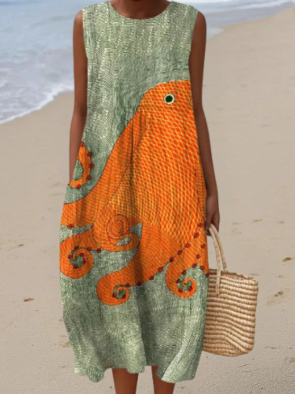 Vestido midi oceánico Tess™