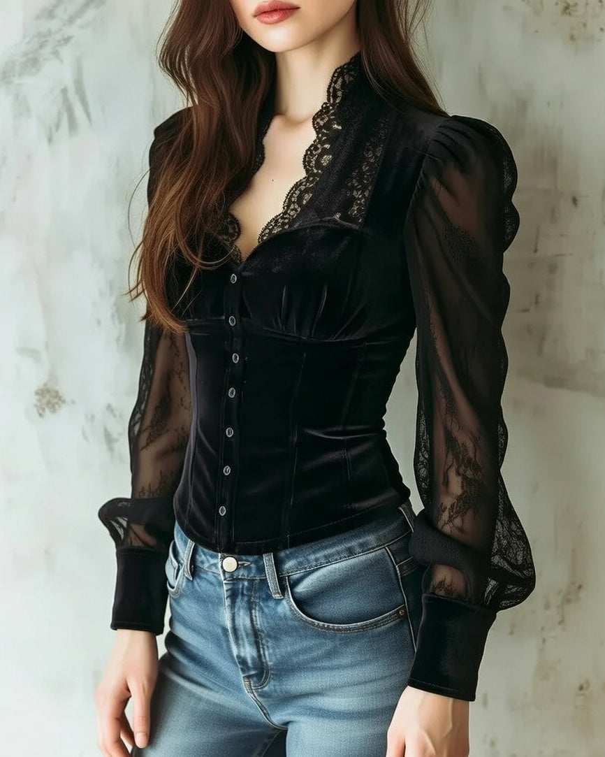 Blusa de meia-noite Cassidy