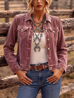 Amandria - Vintage Wash Button Jacket