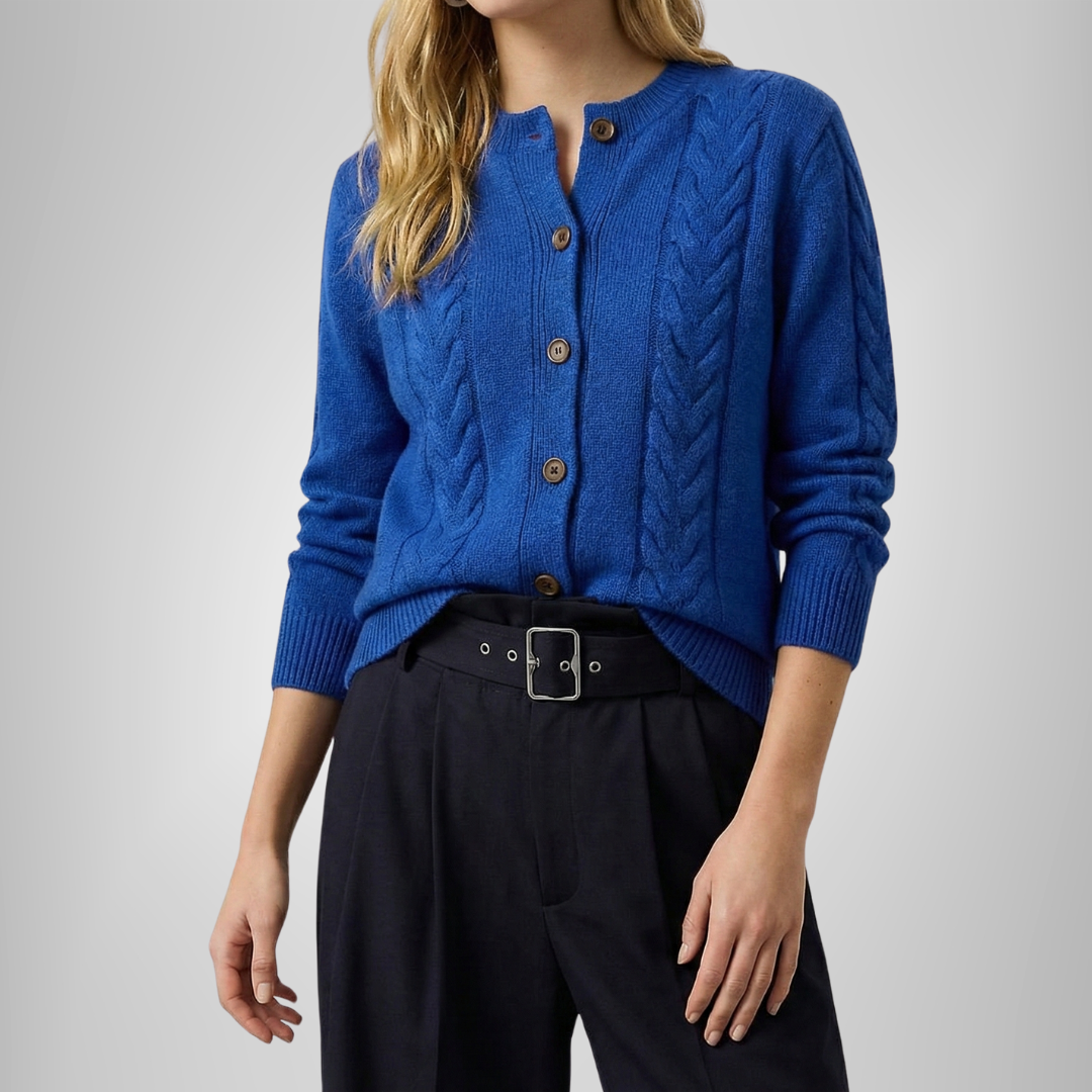 Madeline Cable-Knit Cashmere Cardigan