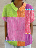Zoe | Camisa colorida em patchwork