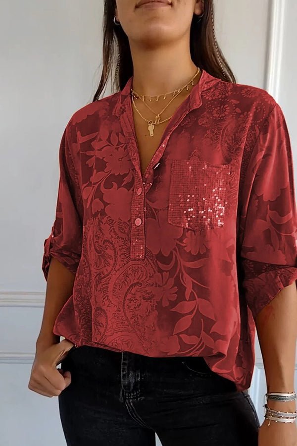 Pauline | Top elegante con lentejuelas