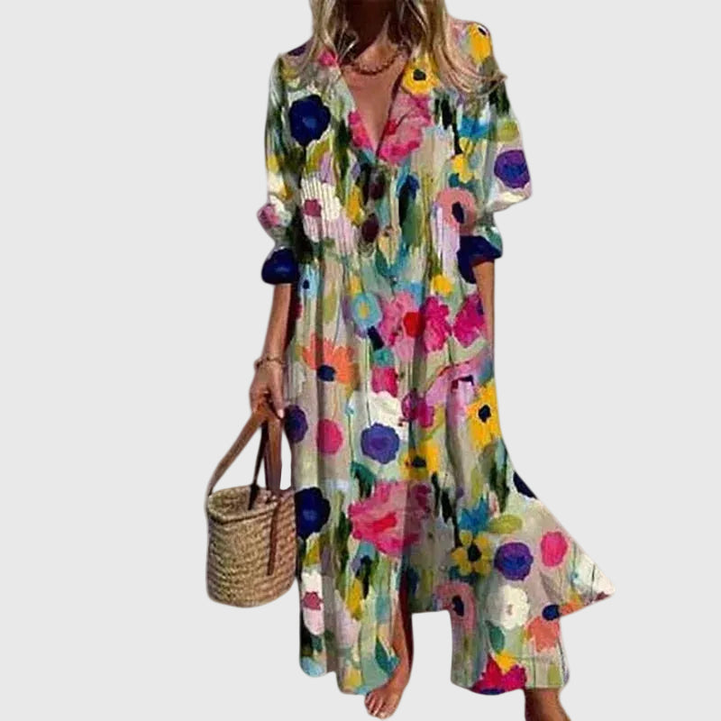 Zariah | Vestido largo bohemio elegante