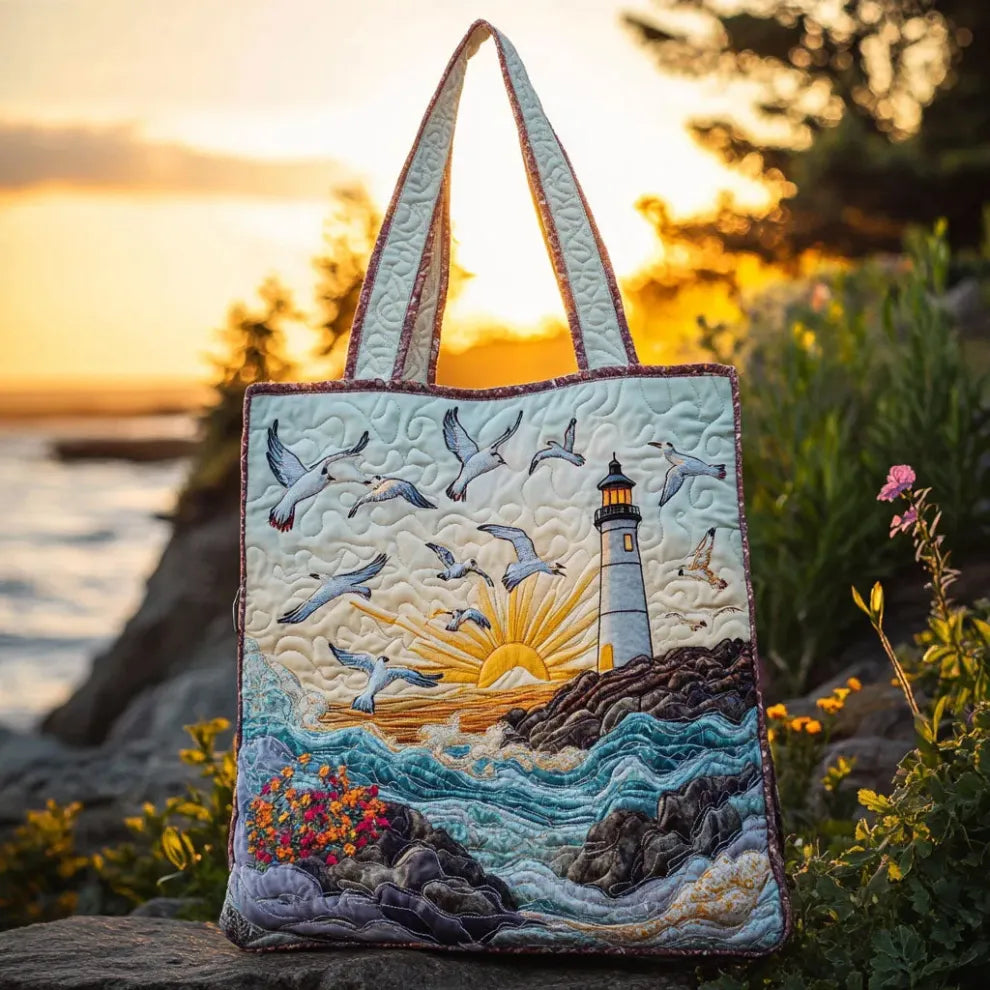 Luz Costera | Bolsa tote acolchada artesanal