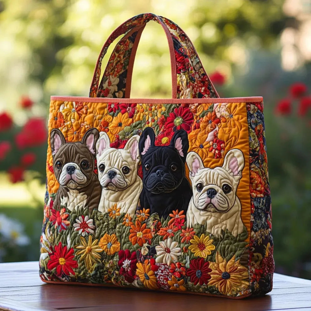 Jardín Francés | Bolsa tote acolchada artesanal