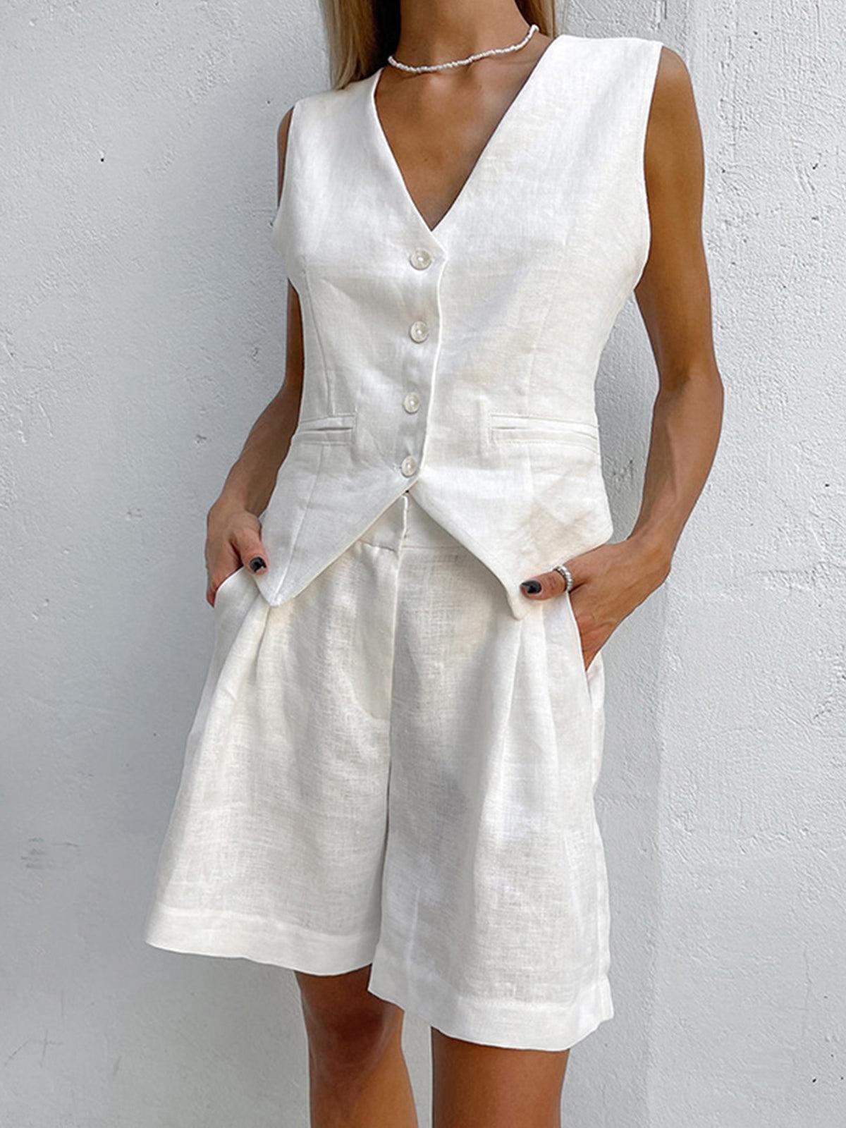 Conjunto de duas peças com shorts e sobreposição Sophia