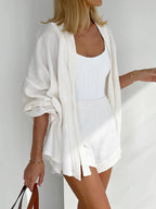 Conjunto de shorts de algodón Lila