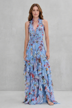 Bella | Vestido longo com gola halter