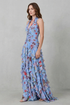 Bella | Vestido longo com gola halter