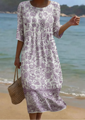 Lavender | Vestido con estampado floral elegante
