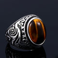 Anillo tipo brazalete bohemio trenzado con baño de plata de ley