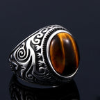 Anillo tipo brazalete bohemio trenzado con baño de plata de ley