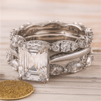 Anillo vintage de plata con capa brillante