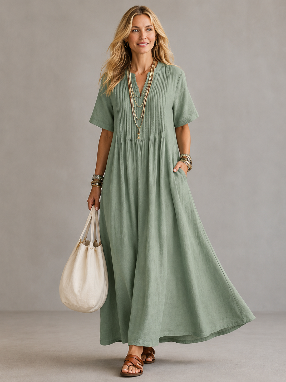 Nathalia | Vestido plissado