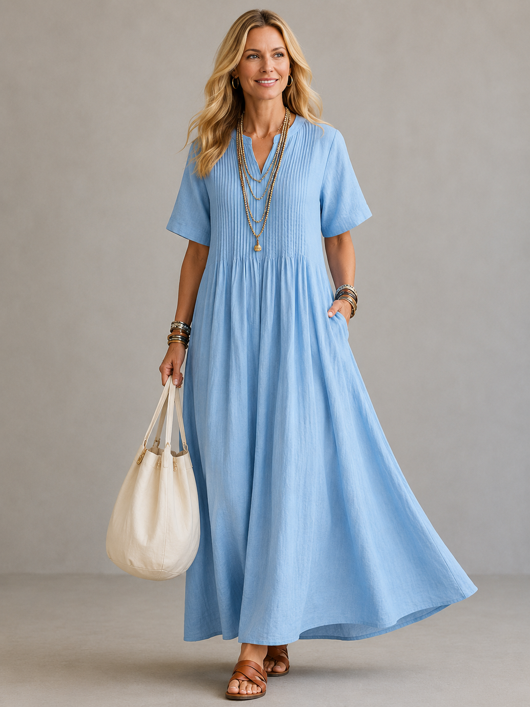 Nathalia | Vestido plissado