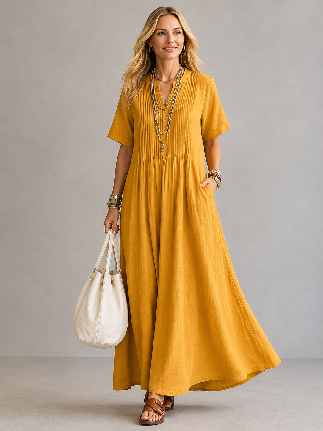 Nathalia | Vestido plissado