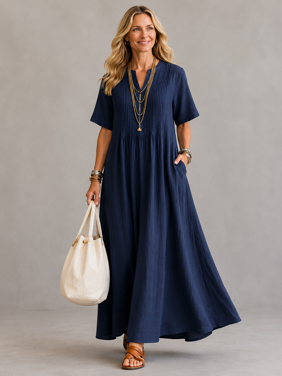 Nathalia | Vestido plissado