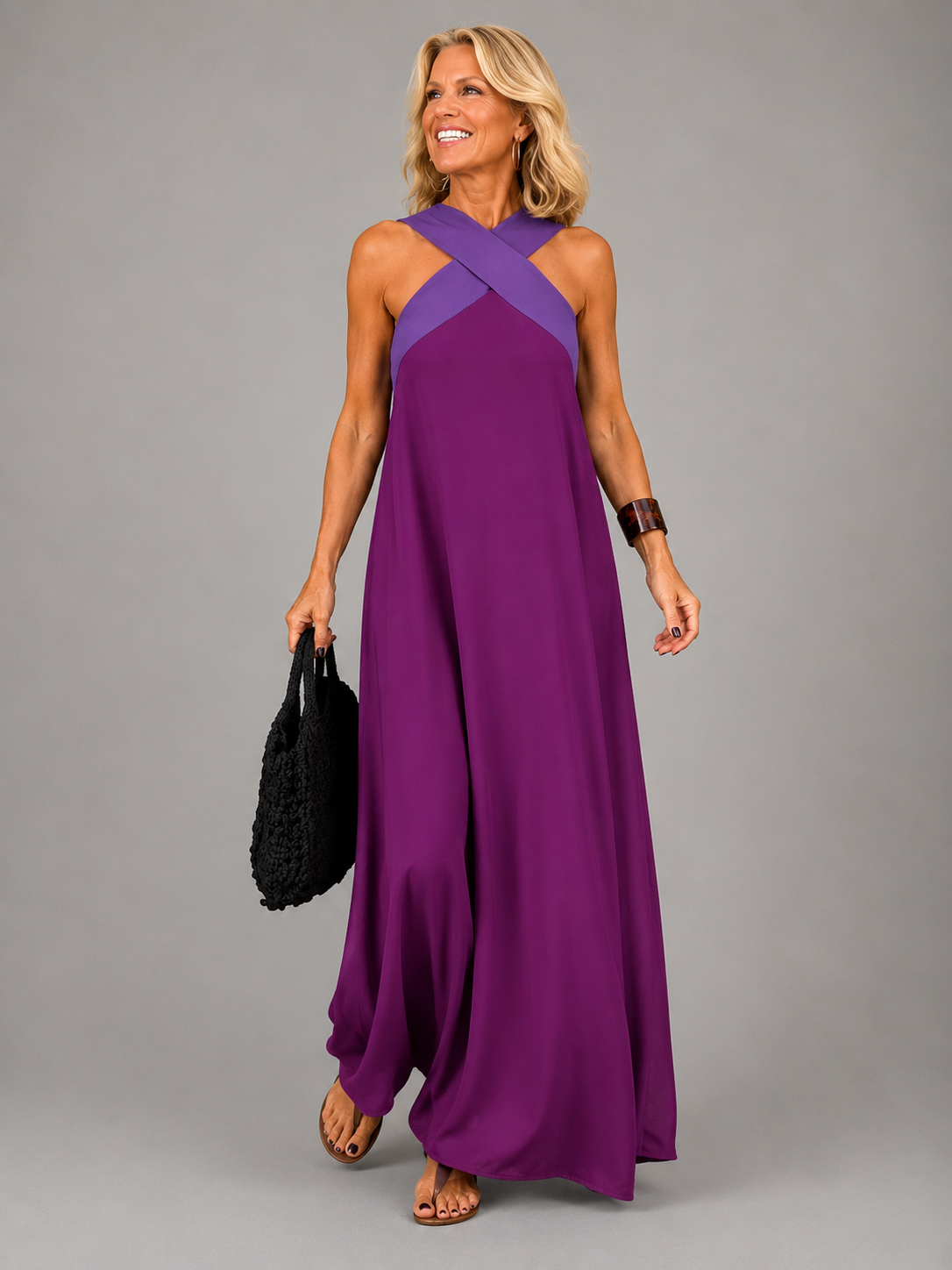 Velora | Vestido maxi cruzado elegante