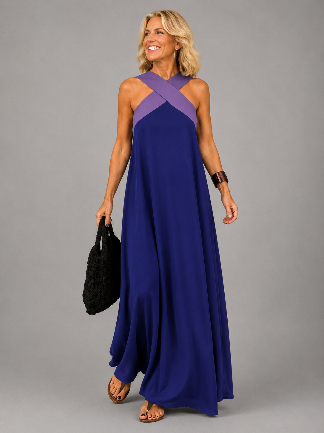 Velora | Vestido maxi cruzado elegante