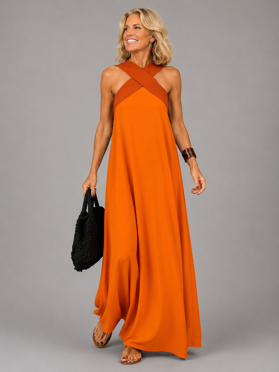 Velora | Vestido maxi cruzado elegante