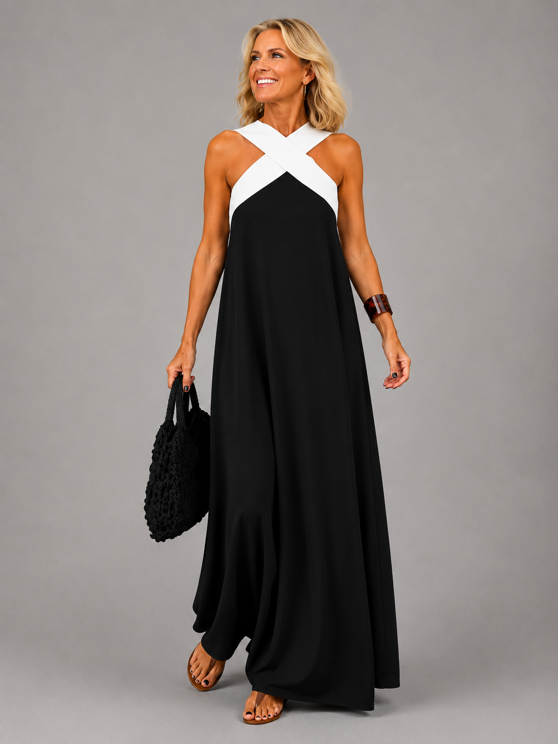 Velora | Vestido maxi cruzado elegante