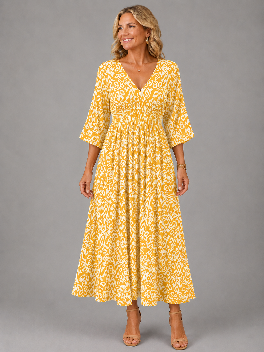 Althea™ | Vestido midi boêmio e fluido