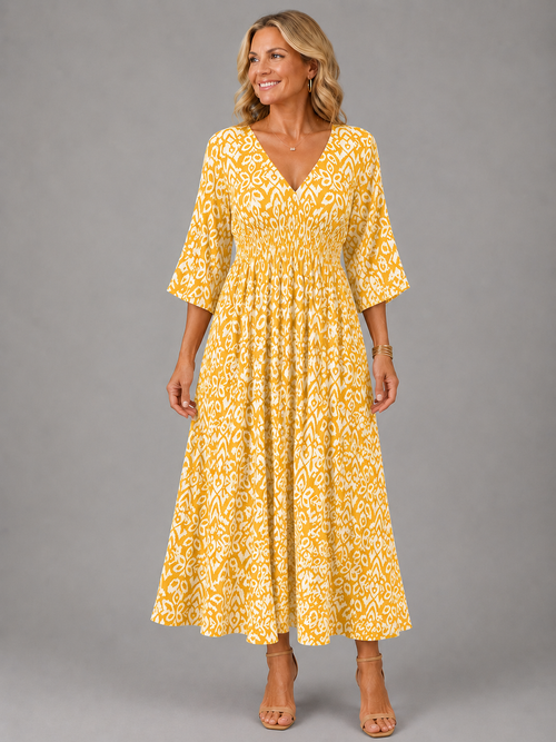 Althea™ | Vestido midi vaporoso de estilo bohemio