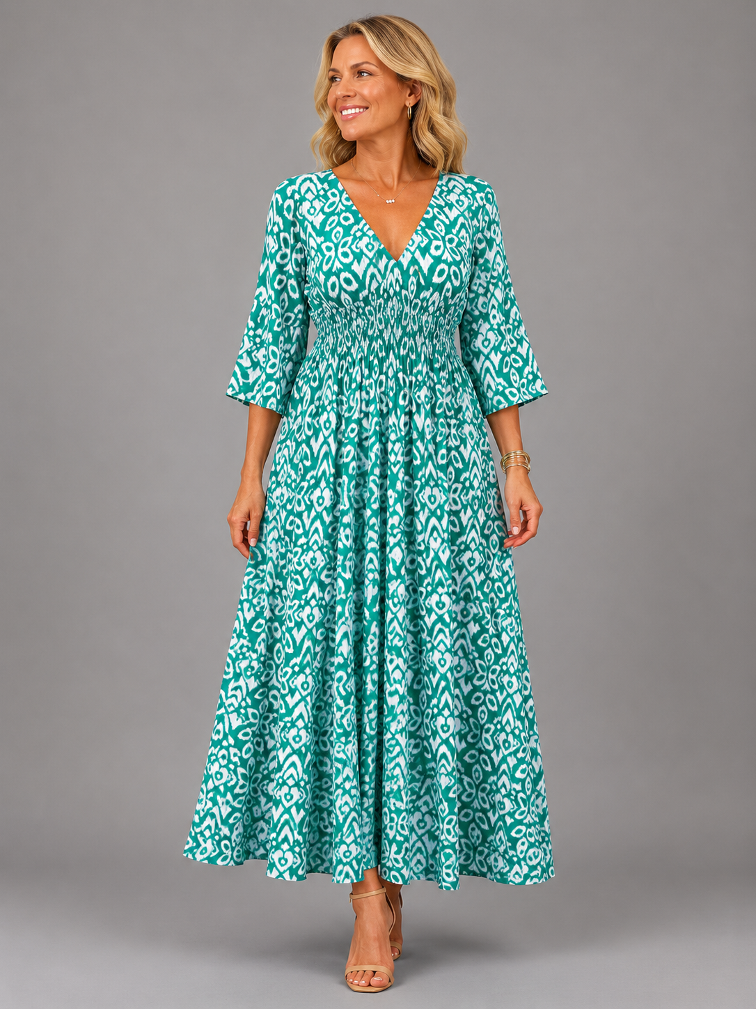 Althea™ | Vestido midi boêmio e fluido