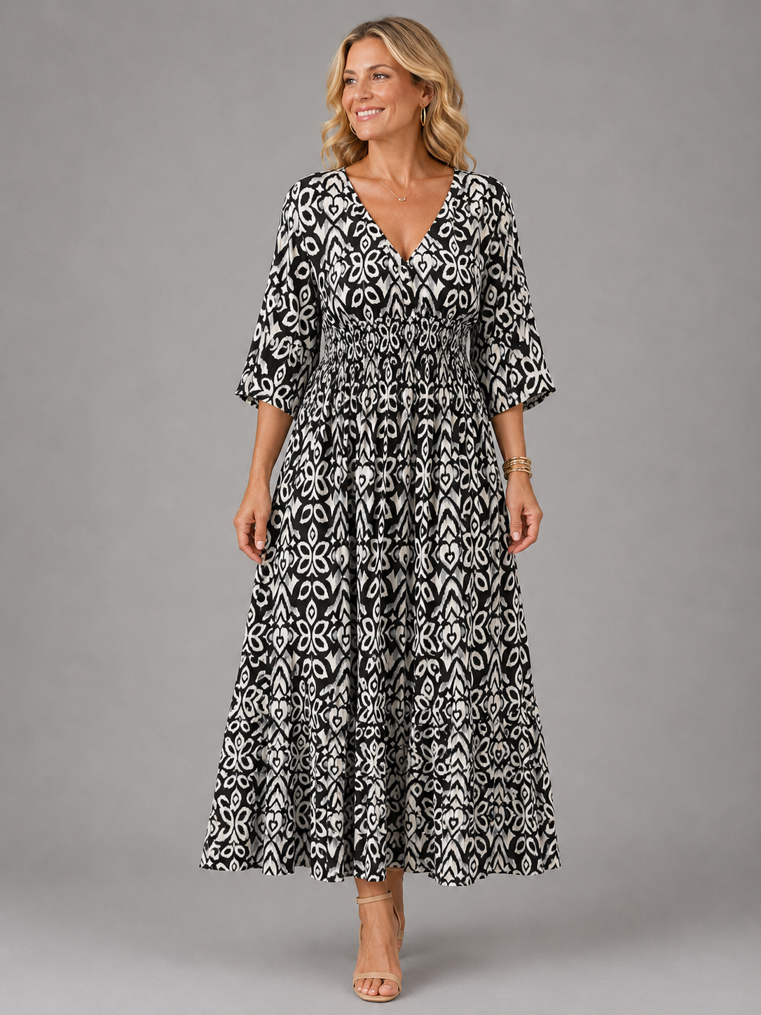 Althea™ | Vestido midi boêmio e fluido