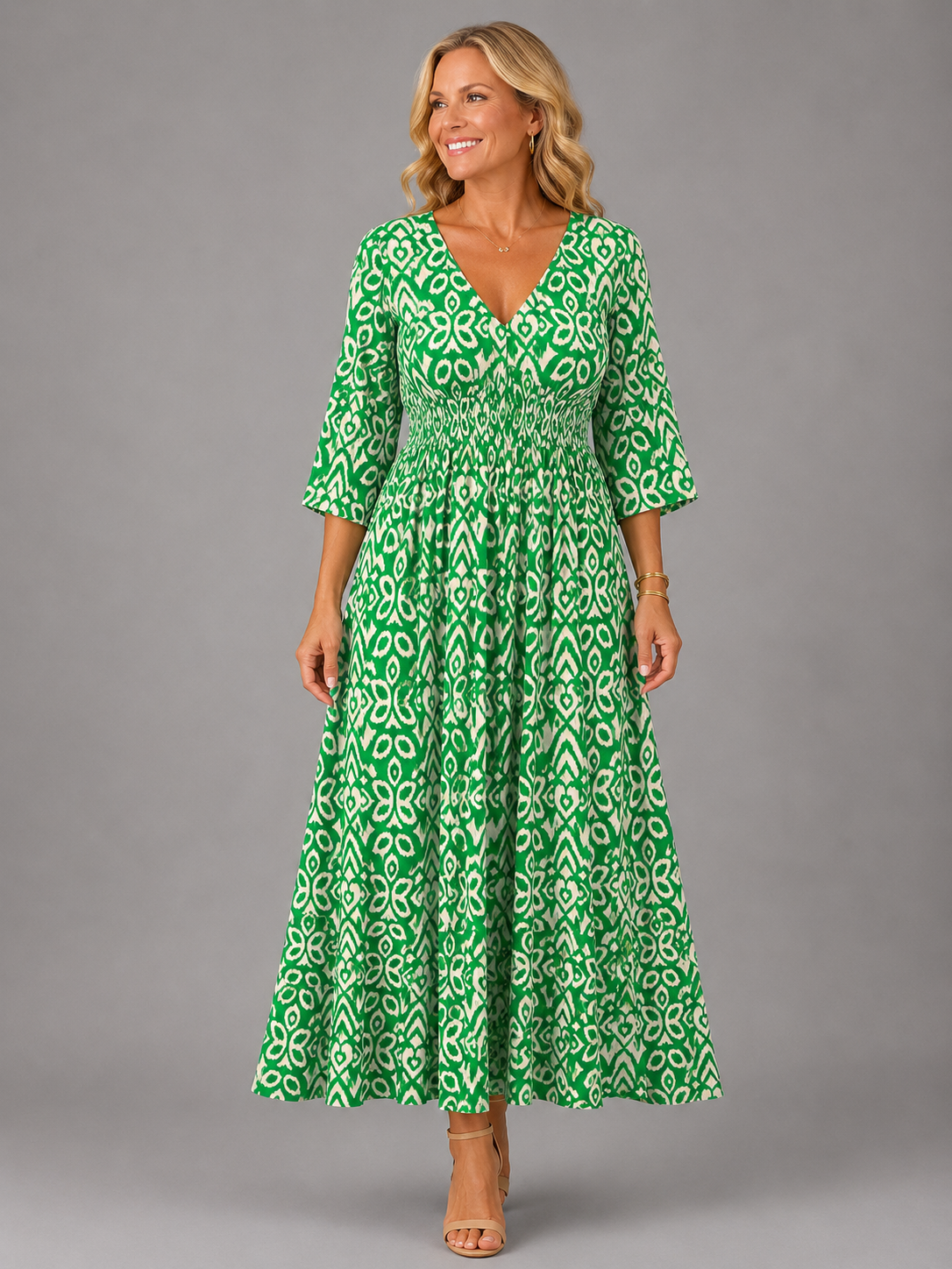 Althea™ | Vestido midi boêmio e fluido