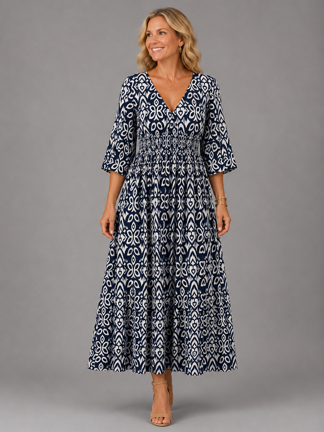 Althea™ | Vestido midi boêmio e fluido