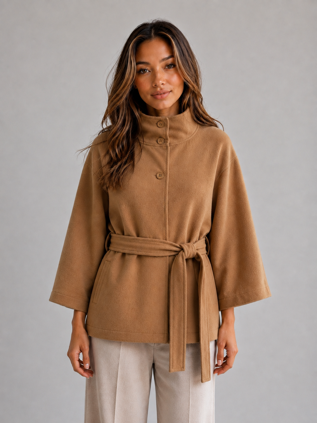 Women's Belted Cape Jacket