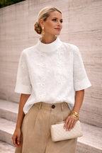 Sonelita | Blusa elegante com gola subida