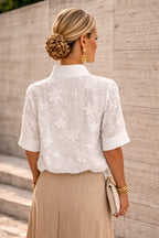 Sonelita | Blusa elegante com gola subida