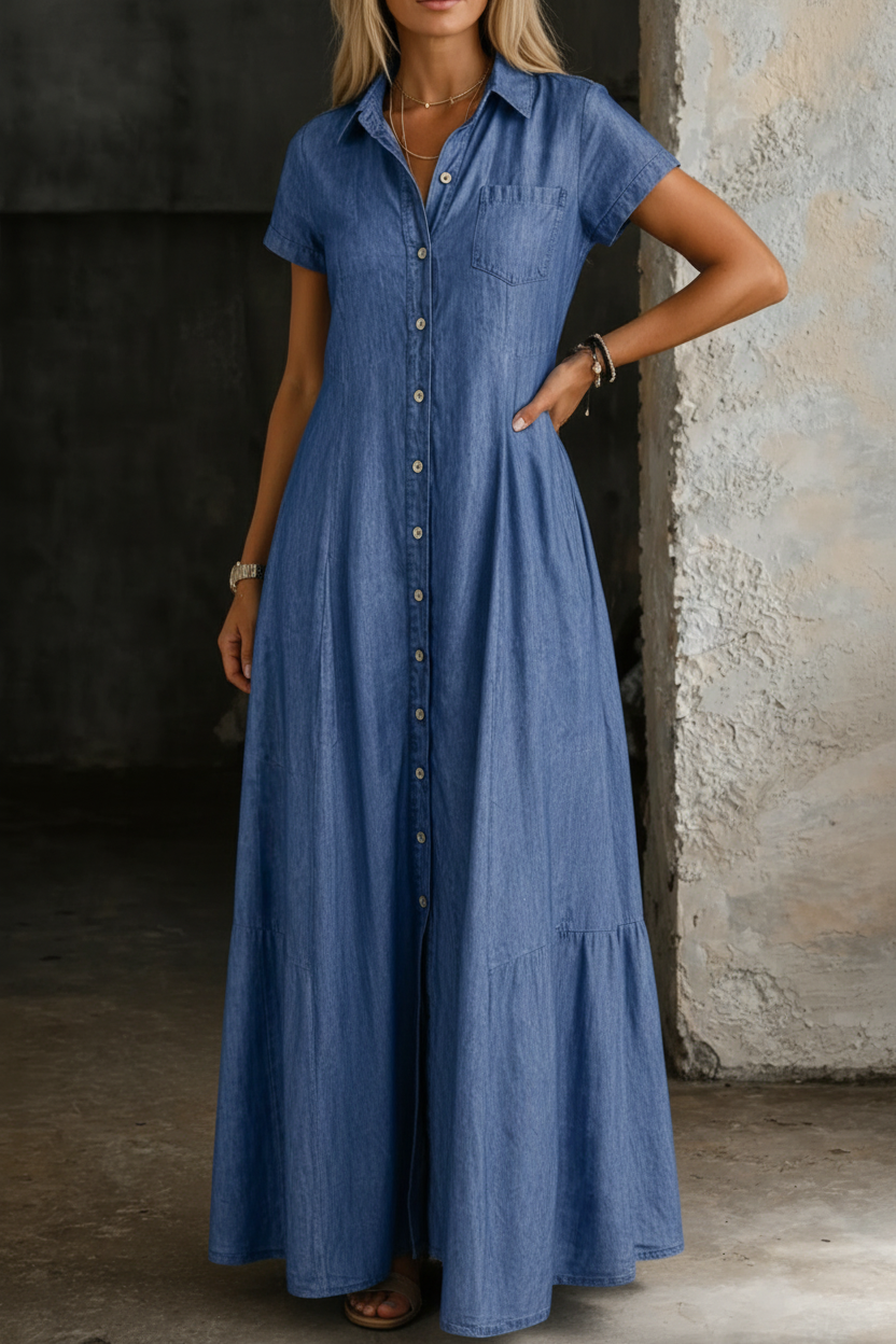 Eliza | Vestido vaquero largo