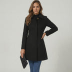 Emmara | Women A Line Button Front Coat