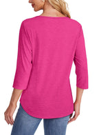 Mona | Blusa plissada com mangas 3/4