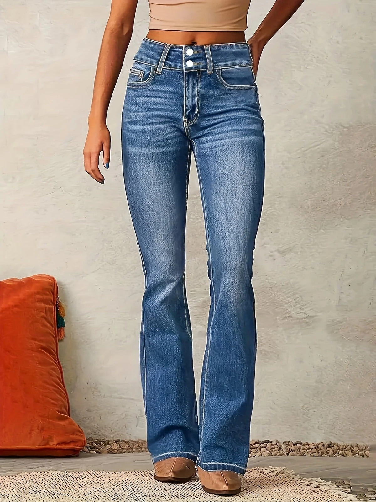 Renvara | Women High Waist Flare Jeans