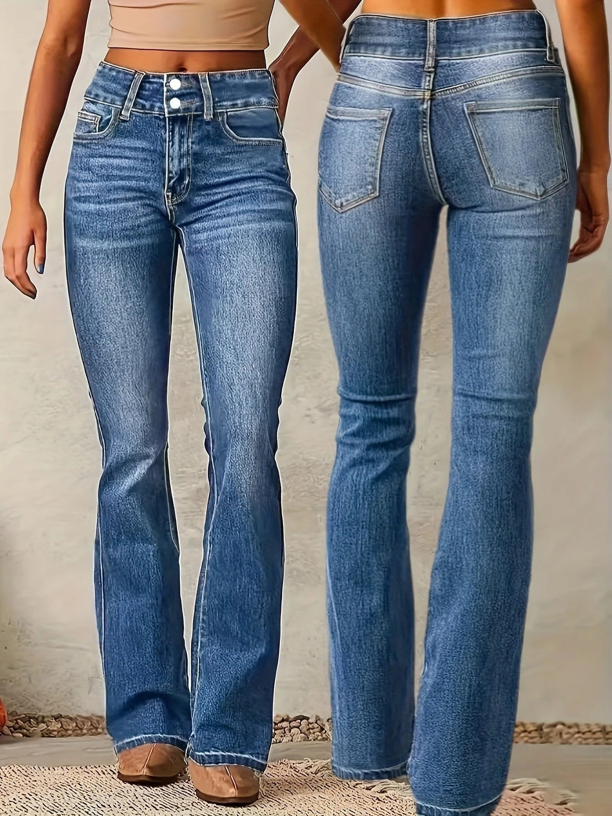 Renvara | Women High Waist Flare Jeans