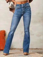 Renvara | Women High Waist Flare Jeans