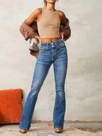 Renvara | Women High Waist Flare Jeans