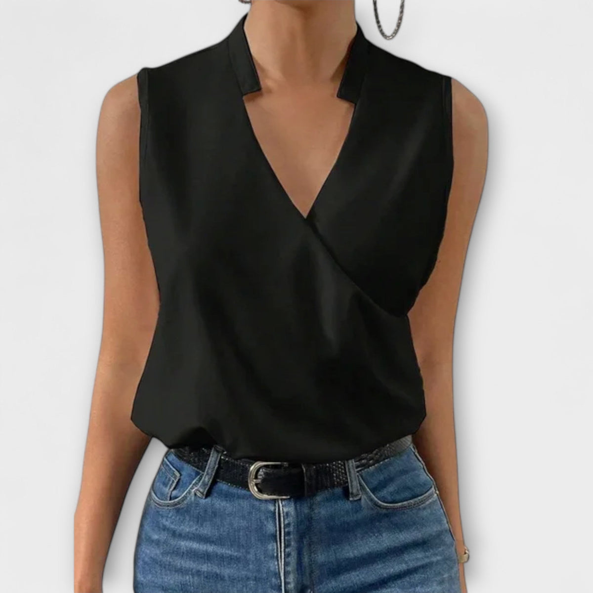 Loretta | Top sofisticado com decote em V