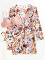 Conjunto de bañador estampado Lila