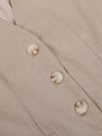 Lila V-neck Pleated Wide-leg Pants Suit