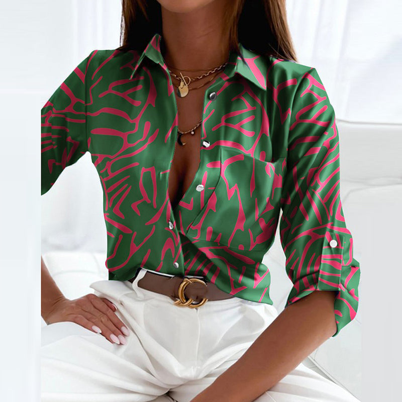 Elisa - Blusa clásica con cuello