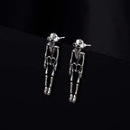 Halloween skeleton bone earrings for spooky costume style