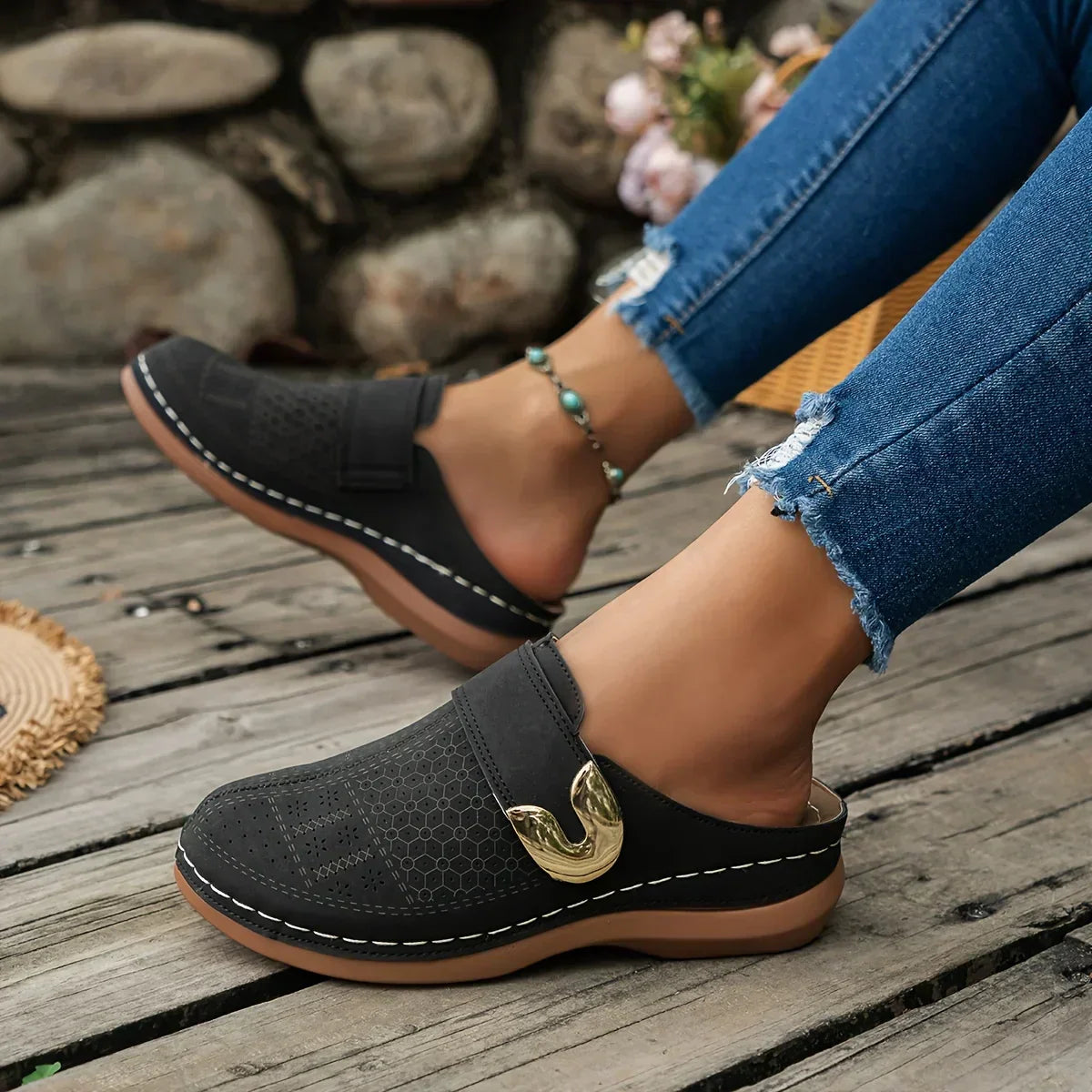 Sam - Sandalias de cuña elegantes con soporte