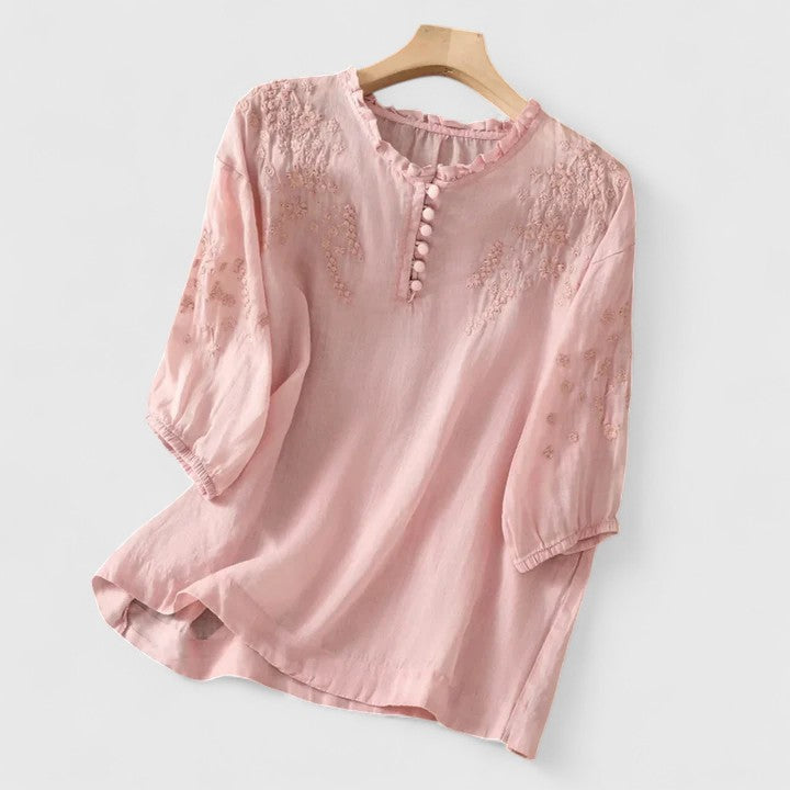 Vasilene | Blusa elegante con botones delanteros