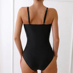Leona | Your elegant monokini with tummy control in black