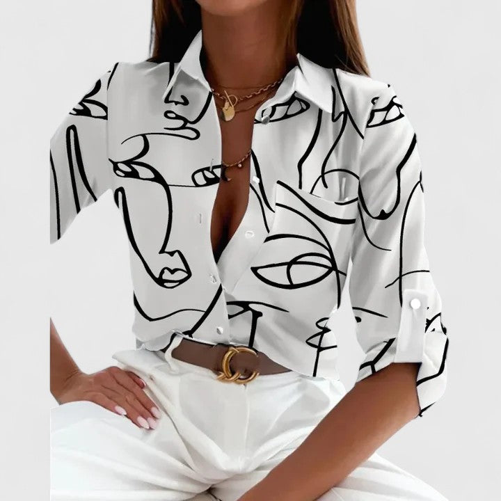 Lisette | Blusa elegante de manga comprida